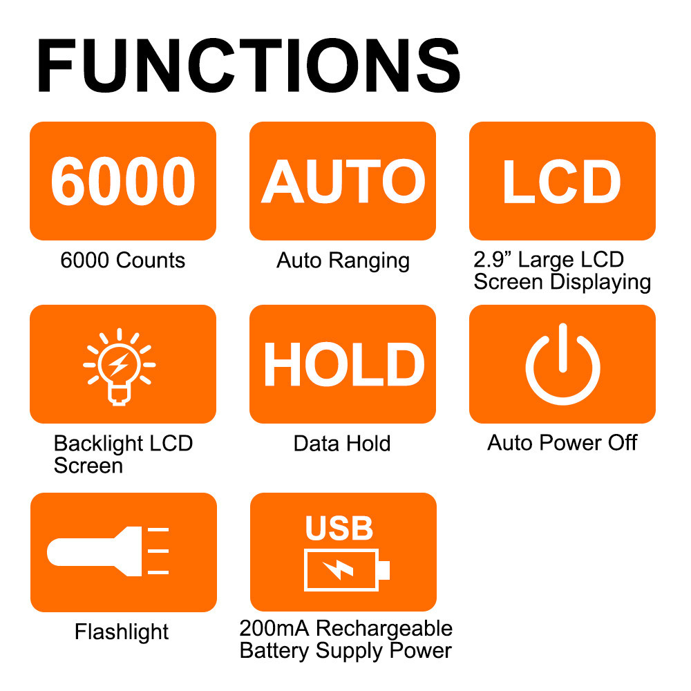 Тестер цифровой FS898C 6000бит автоматический мультиметр АКБ Винница - изображение 7