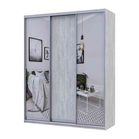 Шафа-купе Doros Сіті Лайт Сосна Натті 1 ДСП / 2 дзеркала 180х60х225 (DRS-011968) Дніпро