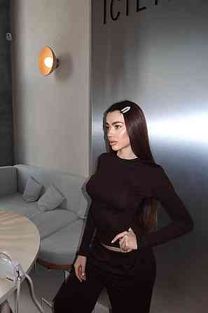 Женский базовый костюм двойка из мягкой вискозы Шоколадный, 44/46 Одесса