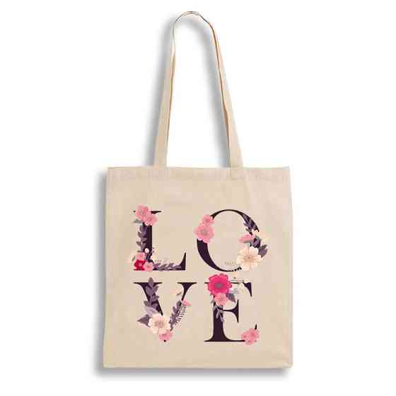 Екошопер Bookopt ВК4072 LOVE (квіти), бежевий Киев