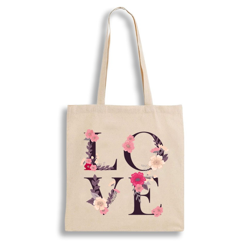 Екошопер Bookopt ВК4072 LOVE (квіти), бежевий Киев - изображение 2