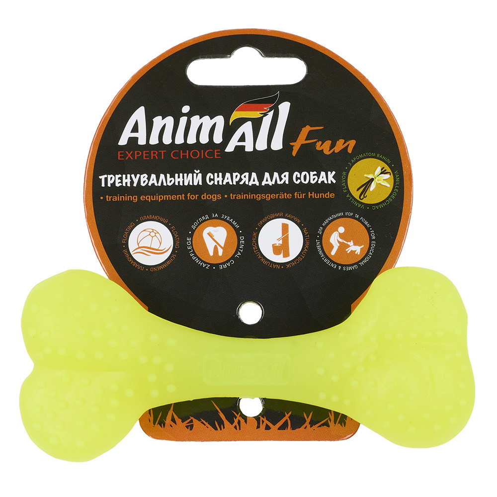 Іграшка AnimAll Fun кістка для собак, жовта, 15 см Київ - фото 1