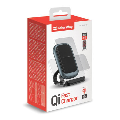 Зарядний пристрій ColorWay Wireless Stand 10W Blue (CW-CHW30Q-BL) Вінниця - фото 2