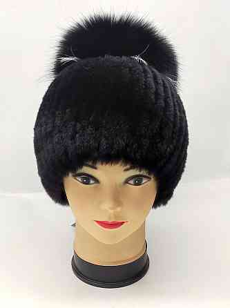 Шапка меховая женская фонарик Эльвира Черный Харьков