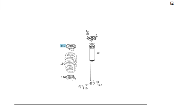 Mercedes-Benz  A2463250884 Верхня опора - тарілка задньої пружини CLA Shooting Brake X117 CLA C117 GLA X156 A-class W176 B-class W242 B-class W246 Одеса