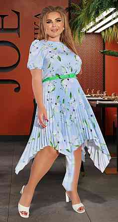 Красивое голубое платье большого размера (48) Киев