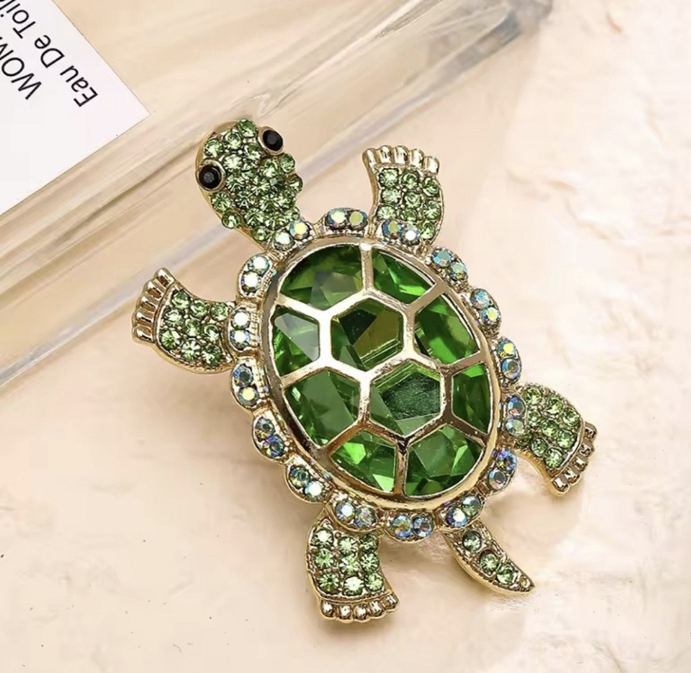 Брошка "Черепашка" Зелений (0225) Сміла - фото 5