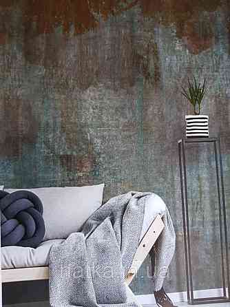 Шпалери вінілові Grandeco One roll one motif 2 A43101 панно 3д лофт абстракція під бетон сірий коричневий Київ