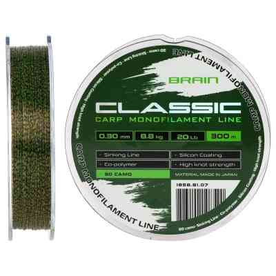 Волосінь Brain Classic Carp Line 3D (camo) 300m 0.30mm 20lb 8.8kg (1858.81.07) Вінниця