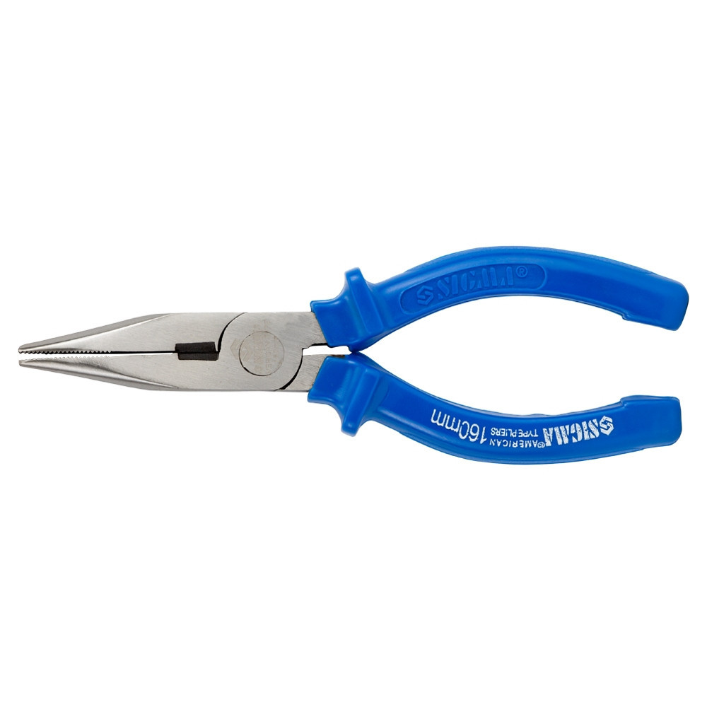 Длинногубцы прямые 160мм синие SIGMA (4357161) Киев - изображение 1
