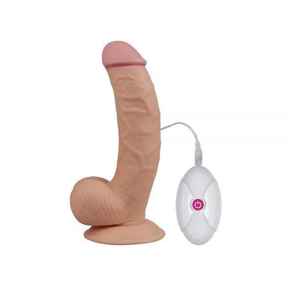 Реалістичний вібратор із виносним пультом керування 7.5" The Ultra Soft Dude, Flesh Vibrating Sex Aura Київ - фото 7