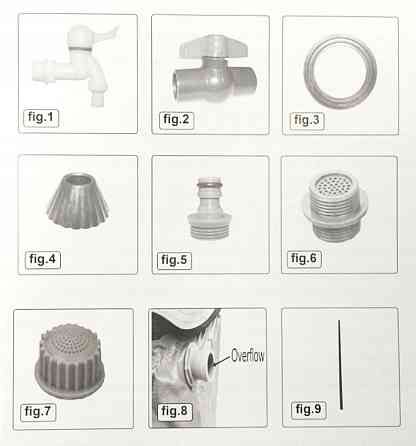 Бочка для дождевой воды серая 1000 л Bass Polska BH 80000 Киев