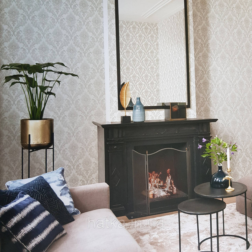 Обои виниловые на флизелине Rasch Raymond вензель структурный серебристый на белом 957044 Киев - изображение 1