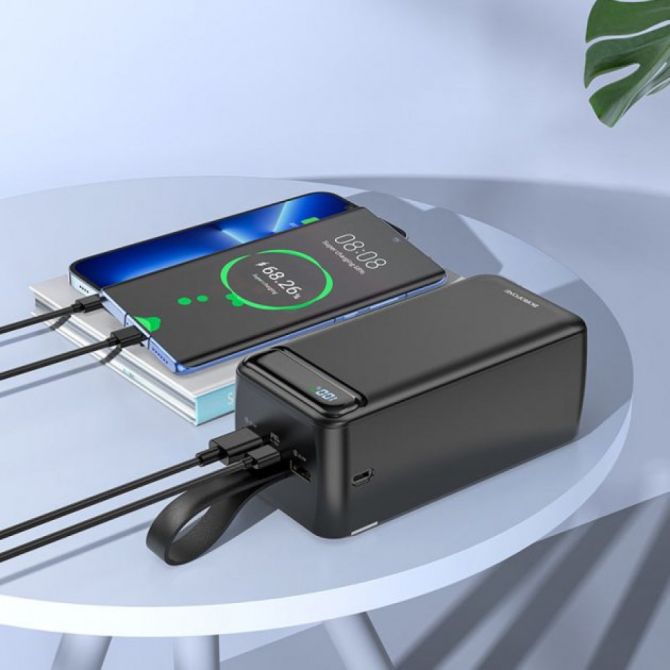 Power Bank Повербанк с быстрой зарядкой и фонарем 50000mAh BOROFONE BJ14D PD20W+QC3.0 Одесса - изображение 3