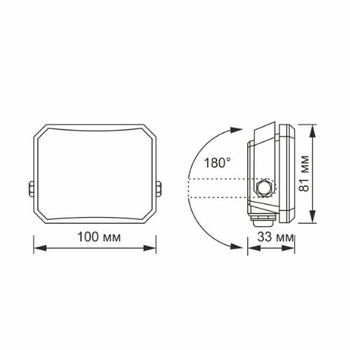 LED Прожектор 20W 5000К 220V чорний VLE-F3-0205B F3 Videx Житомир - изображение 2