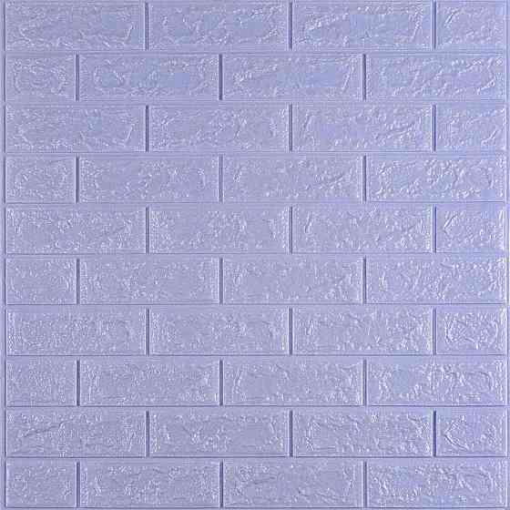 Самоклеюча 3D панель цегла світло-фіолетова Київ