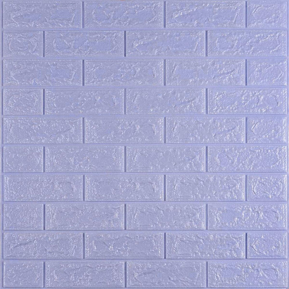 Самоклеюча 3D панель цегла світло-фіолетова Київ - фото 1