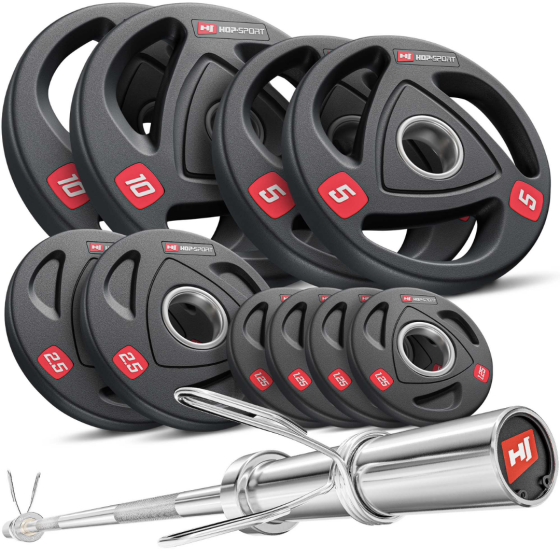 Набір олімпійський Hop-Sport PRO 55кг з грифом 165см Київ