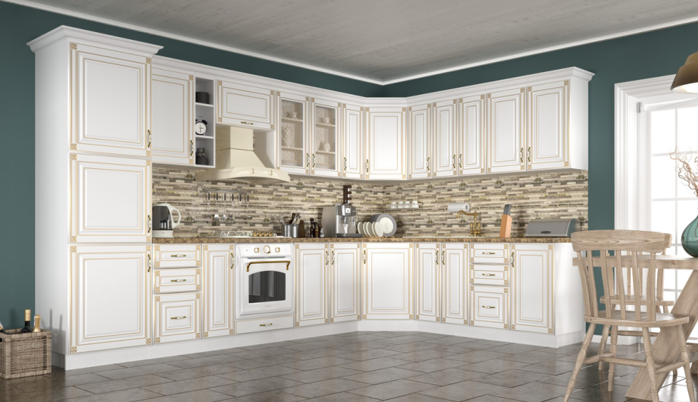 Кухня модульная Империя набор 2м МС Белый ДСП, Фасады: Белый МДФ без стільниці Львов - изображение 8