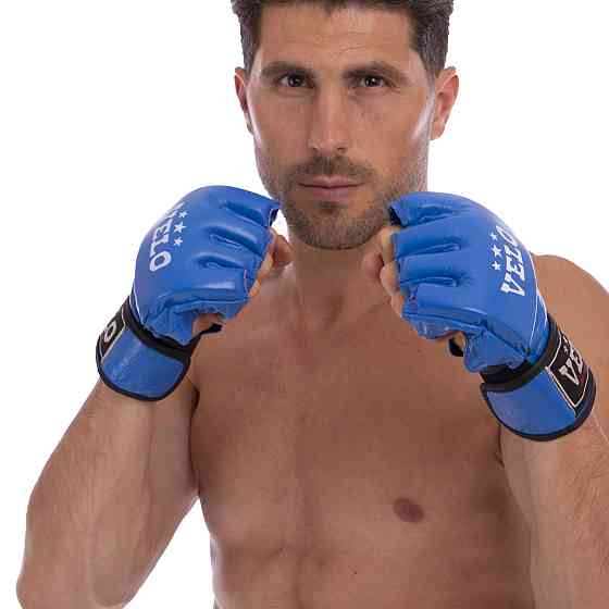 Рукавички для змішаних єдиноборств MMA шкіряні VELO ULI-4018 розмір S-XL кольори в асортименті Рукавички для боксу та єдиноборств Київ