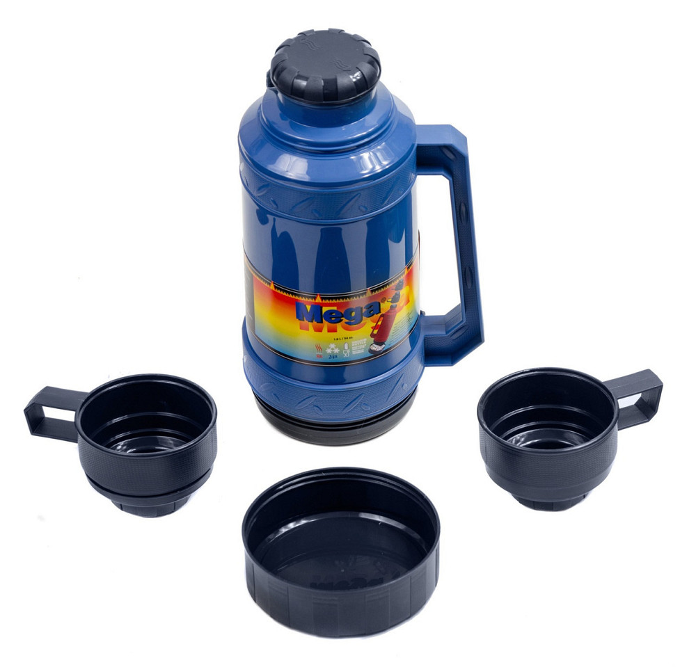 Термос Mega SO160DBS 1,6 л, синій Київ - фото 3