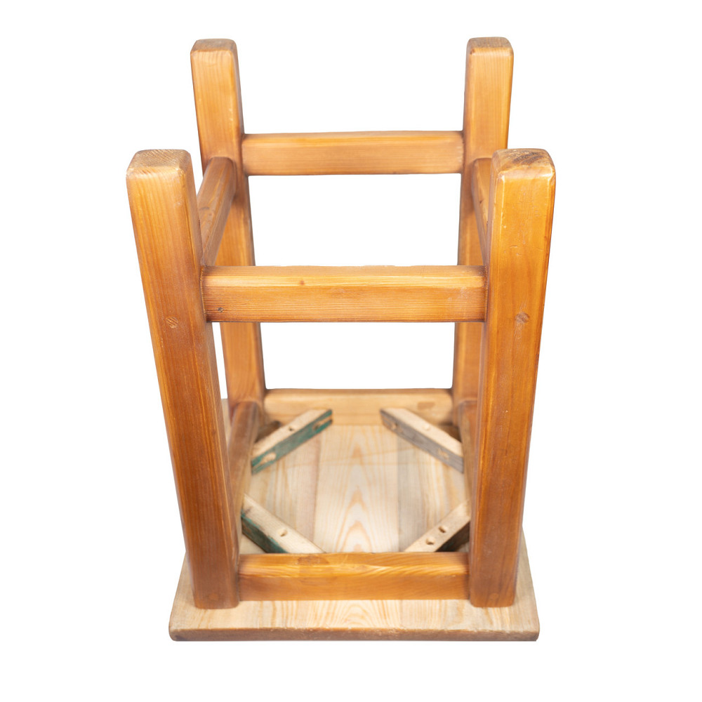 Табурет с натурального дерева ель с дополнительным укреплением ножек, сделано в Украине Каменец-Подольский - изображение 5