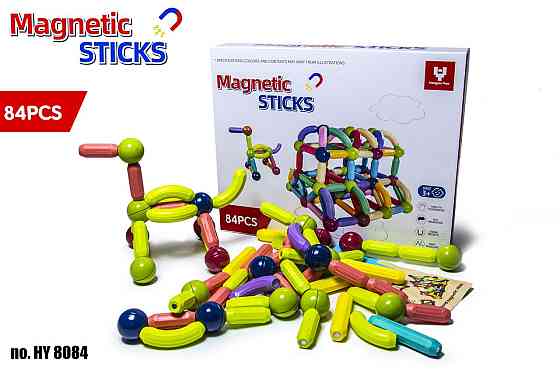 Магнітний конструктор MAGNETIC STICKS на 84 деталі Одеса