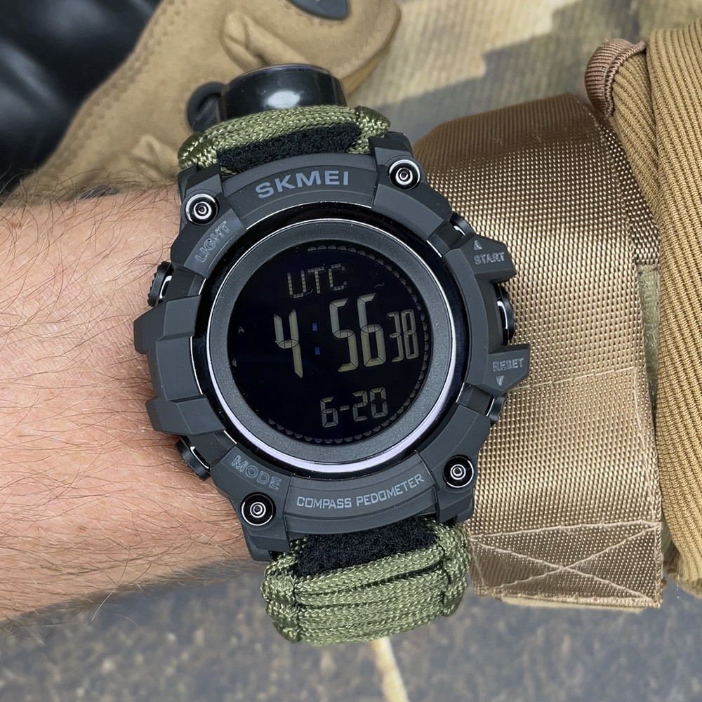 Skmei 1356AGPK Army Green Tactic Co,ass SBR Киев - изображение 3