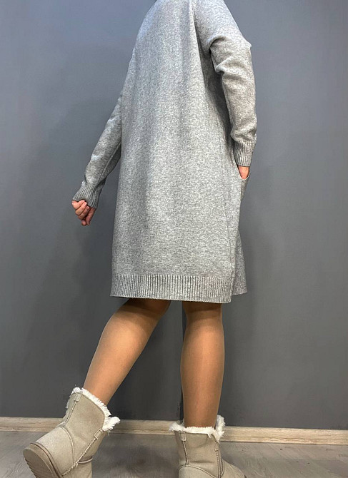 Платье женское LES ETOILES CLAIRES 8198 свитер оверсайз с карманами средняя длина one size, серый, one size Киев - изображение 10