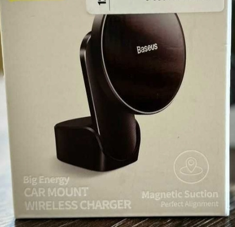 Держатель в Машину с безпроводным ЗП: Baseus Energy 15W. Киев - изображение 1