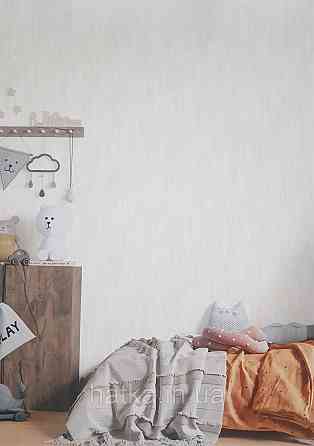 Шпалери вінілові на флізеліні гарячого тиснення DU&KA 1.06х10 вензель основа під штукатурку сірі коричневі Київ