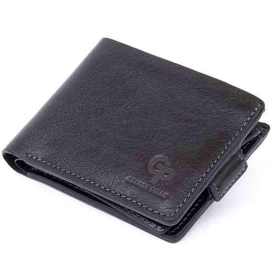 Портмоне горизонтальное Amico на магните на два отделения Черное (GRANDE PELLE) Киев