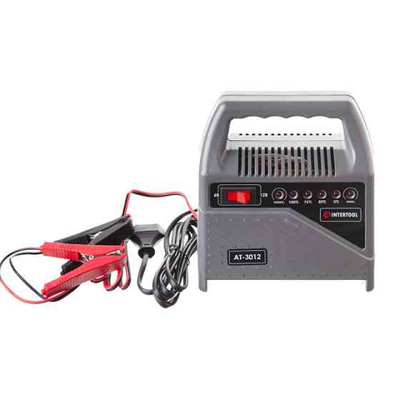 Зарядний пристрій INTERTOOL AT-3012,6/12 В, 70 Вт, 10-60 Аг - краща зарядка для автоакумуляторів до 60 Аг Львів