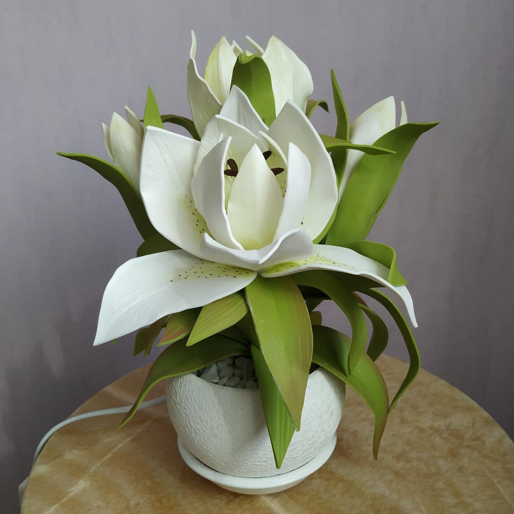 Світильник-нічник "Біла лілія" Дніпро - фото 1