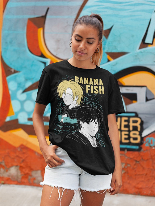 Футболка для мальчика аниме Аниме Банана Фисх Асх оверсайз (рост от 165 до 180 ) Черний AnimeJ0549m Днепр - изображение 2