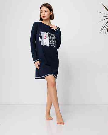 Туніка з довгим рукавом Nicoletta 83611 XL, Синій Київ