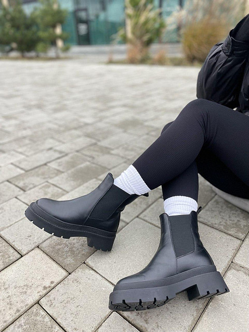 Zemira Черевики жіночі ZEMIRA чорні натуральна шкіра зима висота 14 см (5325) Коломия - фото 7