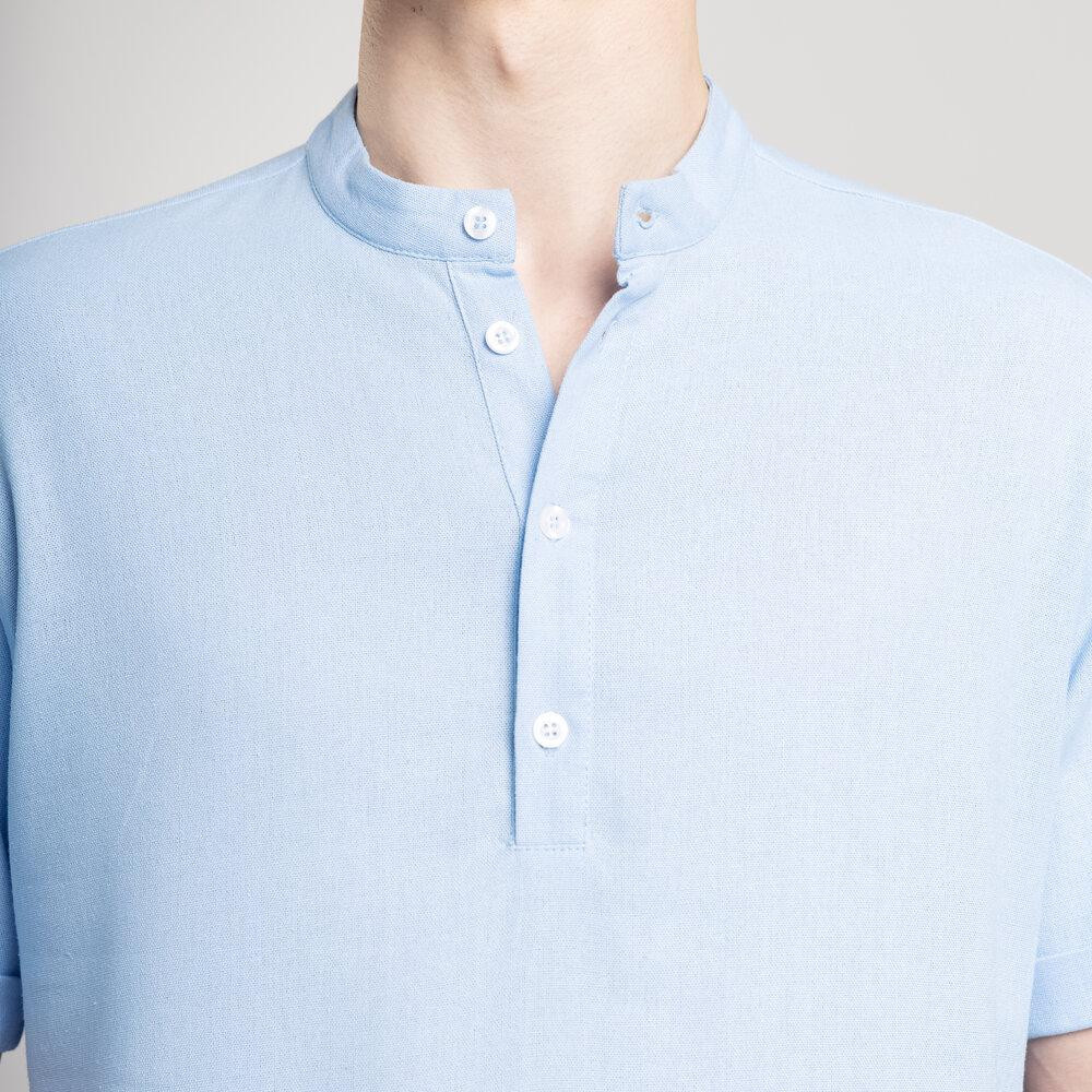 Чоловіча сорочка з коротким рукавом блакитна Pobedov Molodist' Київ - фото 8