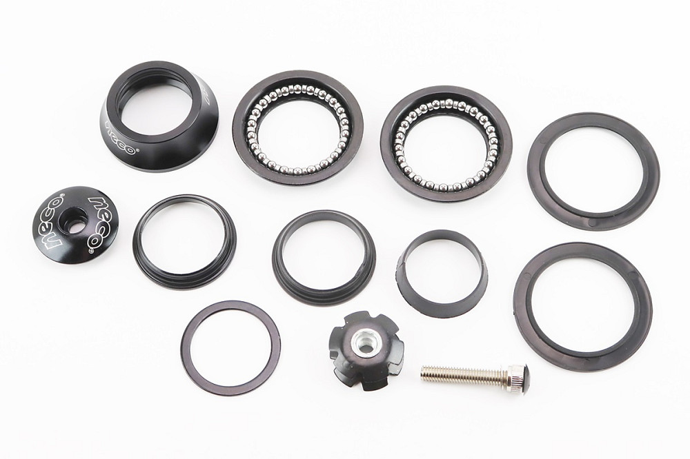 Кермова колонка 1-1/8" (44/28,6x44/30) безрізьбової вилки, напівінтегровані, висока, чорний H115M-1 Київ - фото 2