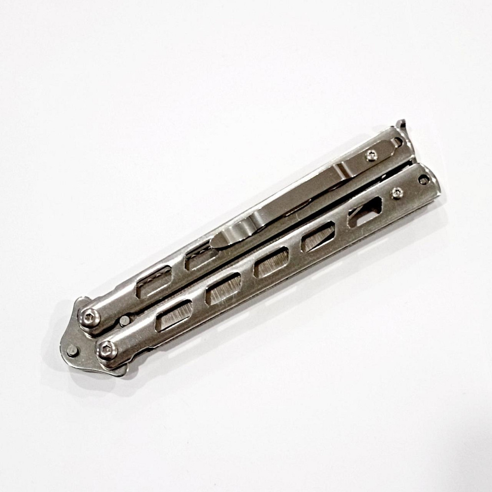 Ніж метелик A1010 Silver Дніпро - фото 2