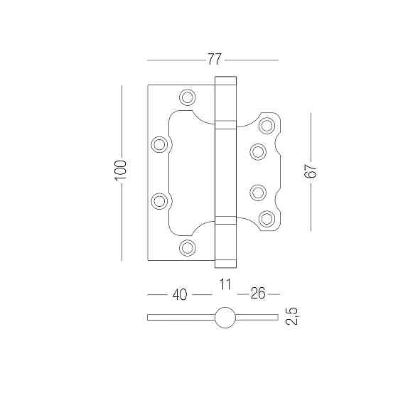 ПЕТЛЯ ДЛЯ ДВЕРЕЙ УНИВЕРСАЛЬНАЯ НЕВРЕЗНАЯ Киев