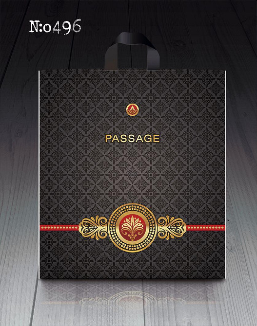 Пакет із петльовою ручкою середній щільний ламінований "Пасаж 496" (40х45+3) 95 мк КВС (50 шт) Харків - фото 2