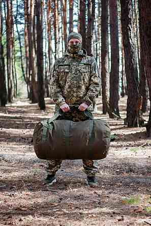 Армійська сумка-баул хакі 110 л військова водонепроникна міцна сумка для ЗСУ WASA Львів