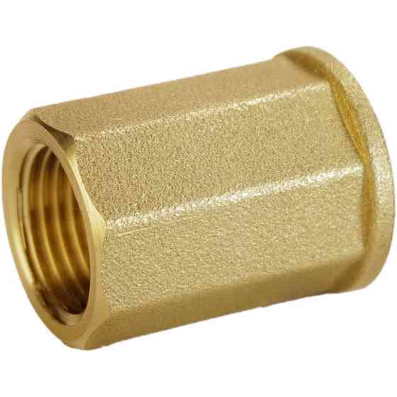 Муфта латунна 3/4″ВР х 3/4″ВР штампована восьмигранна А0352А VA (000026910) Киев