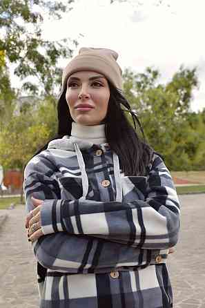 Женская зимняя шапка на флисе Капучино Киев