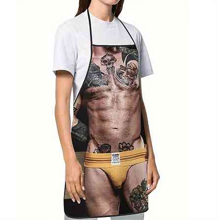 Фартух чоловічий прикольний Торс з тату в трусах 74 на 54 см різнобарвний Київ
