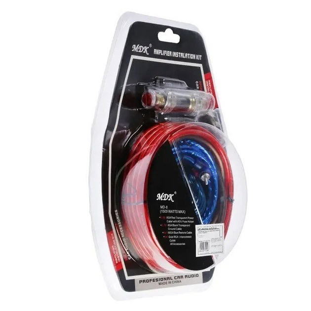 Набір дротів для встановлення саббуфера kit MD 8, набір кабелів для автоакустики AM-44 Львів - фото 7