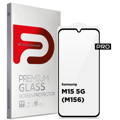 Стекло защитное Armorstandart Pro Samsung M15 5G (M156) Black (ARM74368) Винница - изображение 1