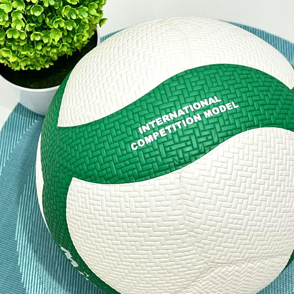 Мяч волейбольный официальный размер 260-280г Бело-зеленый (MS 4383) Чернігів - фото 6