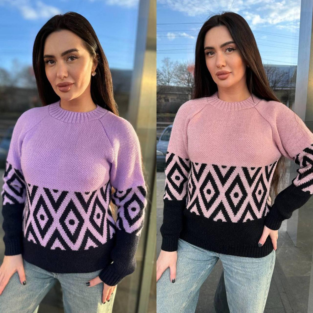 Жіночий модний светр орнамент 42-56р Київ - фото 3